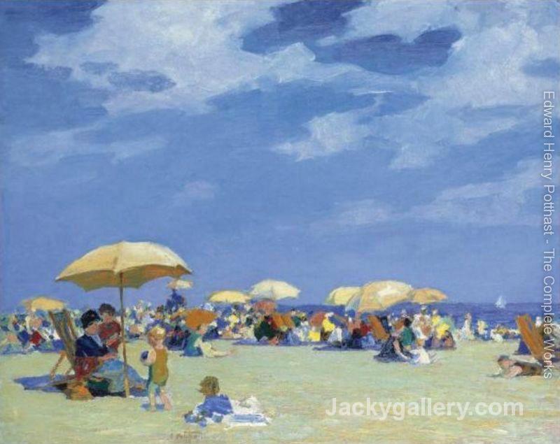 Beach At Far Rockaway by Edward Henry Potthast paintings reproduction